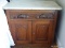 (UPBED 2) VICTORIAN WALNUT WASHSTAND WITH 1 DRAWER WITH MUSTACHE STYLE PULLS OVER 2 DOORS AND A
