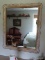 (UPBED 2) DISTRESSED AND GOLD TONE FINISH FRAMED MIRROR. MEASURES 29 IN X 35 IN. ITEM IS SOLD AS IS