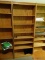 (OFF) SOLID OAK 7 SHELF BOOKCASE. HAS ADJUSTABLE SHELVES. IS 1 OF 3 BOOKCASES THAT MEASURE 32 IN X