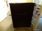 (OFF) ESPRESSO FINISH LATERAL FILING CABINET WITH 2 UPPER DOORS THAT OPEN TO REVEAL INTERIOR