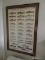 (DWN BTH) FRAMED EASTERN GAME FISH IDENTIFICATION CHART. IS IN A BLACK FRAME AND MEASURES 27 IN X 40