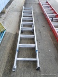 (SHED1) LOUSIVILLE 16 FT. ALUMINUM EXTENSION LADDER. ITEM IS SOLD AS IS WHERE IS WITH NO GUARANTEES
