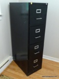 (APARTMENT) METAL 4 DRAWER FILE CABINET- 15 IN X 25 IN X 52 IN. ITEM IS SOLD AS IS WHERE IS WITH NO