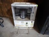 (SHOP) HEAT MATE KEROSENE HEATER. ITEM IS SOLD AS IS WHERE IS WITH NO GUARANTEES OR WARRANTY. NO