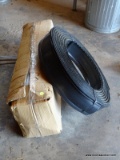 (SHOP) BRAND NEW ROLL OF STRING REINFORCED POLY FENCING- 20 FT. X 100 FT. AND A ROLLL OF LADNSCAPE