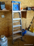 (SHOP) WERNER 6FT. ALUMINUM STEP LADDER. ITEM IS SOLD AS IS WHERE IS WITH NO GUARANTEES OR WARRANTY.