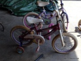 (SHOP) CHILD'S 15 IN DISNEY PRINCESS BIKE WITH TRAINING WHEELS. ITEM IS SOLD AS IS WHERE IS WITH NO