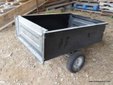 (SHED 2) 2 WHEEL PULL BEHIND LAW WAGON- 32 IN X 58 IN X 26 IN. ITEM IS SOLD AS IS WHERE IS WITH NO