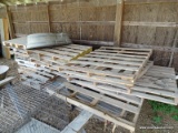 (SHED 2 ) LARGE NUMBER OF WOODEN PALLETS- GREAT FOR THOSE DOING PALLET ART AND CRAFTS. ITEM IS SOLD