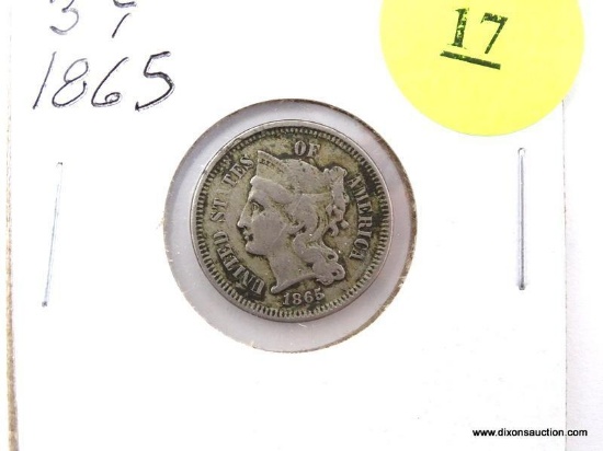 1865 Three Cents