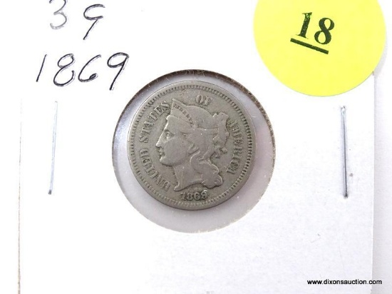 1869 Three Cents
