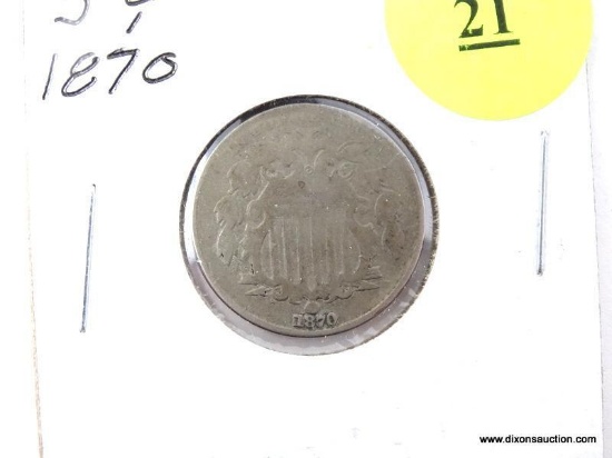 1870 Nickel - Shield