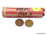 Wheat Cents - 1 roll (50) - 1920's