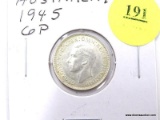 1945 Australia - 6 Pence - silver
