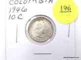 1946 Colombia - 10 Centavos - silver