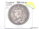 1890 Great Britain 1 Crown - silver