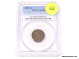1910-S LINCOLN WHEAT CENT - AU 50. GRADED BY PCGS.