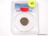 1910-S LINCOLN WHEAT CENT - MS 62BN. GRADED BY PCGS.