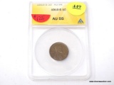 1910-S LINCOLN WHEAT CENT - AU 55. GRADED BY ANACS.