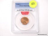 1945-S LINCOLN WHEAT CENT - MS 67RD. GRADED BY PCGS.