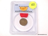 1925 LINCOLN WHEAT CENT - MS 62BN. GRADED BY PCGS