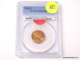 1946-S LINCOLN WHEAT CENT - MS 66RD. GRADED BY PCGS.