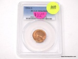 1954-S LINCOLN WHEAT CENT - MS 65RD. GRADED BY PCGS.