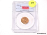 1944-S LINCOLN WHEAT CENT - MS 66RD. GRADED BY PCGS.