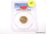 1940 LINCOLN WHEAT CENT - MS 66RD. GRADED BY PCGS.