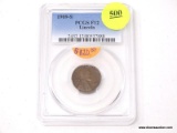 1909-S LINCOLN WHEAT CENT - F 12. GRADED BY PCGS.