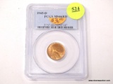 1945-D LINCOLN WHEAT CENT - MS 66RD. GRADED BY PCGS.