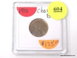 1910 LINCOLN WHEAT CENT - CHOICE BU.