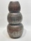 (S6F) ORIENTAL OR EASTERN STYLE BRASS ORB TRIO VASE 14 INCHES TALL
