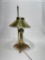 (S7G) VINTAGE BRASS ORIENT EXPRESS PARIS ISTANBUL ELECTRIC TABLE LAMP (20 INCH HEIGHT)