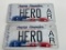 (S8H) SPECIAL EDITION ILLINOIS VANITY LICENSE PLATE PAIR SEPTEMBER 11TH COMMEMORATIVE AMERICA