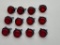 (S8H) VINTAGE 1-INCH RED REFLECTORS WITH WING NUT ATACHMENTS 12 CT