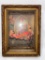 (S9I) DEEP WELL ANTIQUE VICTORIAN GILT WOOD FRAME WITH METAL ANHEUSER BUSCH ADVERTISING SIGN