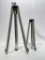 (10J) SCHIANSKY ALUMINUM TRIPOD STANDS. (26 AND 17 INCHES WHEN FOLDED)