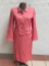 VINTAGE ALBERT NIPON DUSTY ROSE SALMON BUSINESS SUIT AND SKIRT ENSEMBLE SIZE 8