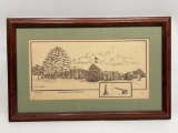 (S6F) SIGNED AND NUMBERED LIMITED EDITION KING GEORGE COUNTY VIRGINIA COURTHOUSE PRINT DAWN MCDOWELL