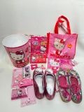 (S8H) HELLO KITTY COLLECTION INCLUDING TOTE BAG, PENCIL BAG, STATIONERY, NOTEPADS, SHOES, WASTECAN