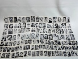 (S9I) OVER 150 MINIATURE AND WALLET SIZE BLACK AND WHITE PHOTOS OF ACTORS AND CELEBRITIES FROM THE