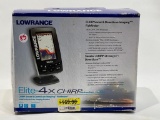 (10J) LOWRANCE ELITE 4X CHIRP SONAR AND DOWNSCAN IMAGING FISH FINDER NEW IN BOX