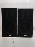 (BLUE WALL) PAIR OF TOSHIBA SPEAKERS 18 IN HEIGHT UNKNOWN MODEL UNTESTED