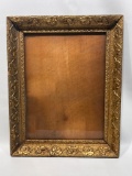 (S1A) ANTIQUE VICTORIAN OAK ORNATE GOLD GILT WOOD FRAME WITH IVY RELIEF DESIGNS (16W X 20H)