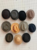 (S1A) VINTAGE MENS HATS INCLUDING: STETSON, DOBBS, RESISTOL, MILLER BROS, CHAMP, HARVARD AND OTHERS.