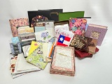 (S1A) LOT OF BLANK LETTER WRITING STATIONERY, GREETING CARDS, DECORATIVE PAPERS, BOXED SETS, AND