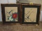 (APTBD) PR. OF FRAMED PAINTED ORIENTAL BIRDS ON SILK IN GOLD BAMBOO STYLE FRAMES- SIGNED BY ARTIST