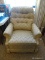 (APTLR) LAZY BOY ROCKING RECLINER IN BEIGE UPHOLSTERY- VERY GOOD CONDITION- NO SIGNS OF WEAR, ONE
