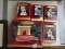 (APTLR) HALLMARK 5 PC BEARINGERS ORNAMENT SET- FLICKERING FIREPLACE DISPLAY AND THE 4 FAMILY BEARS,